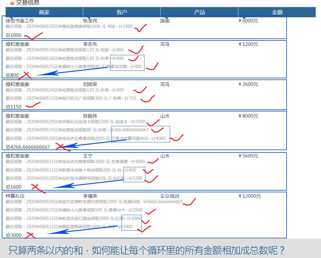 請問：php運算時為什么只算兩條數據相加呢？如何才能算出所有數的和？