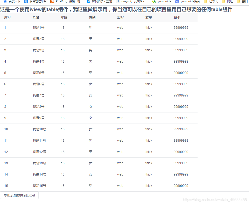 在Vue里如何把網(wǎng)頁(yè)的數(shù)據(jù)導(dǎo)出到Excel的方法