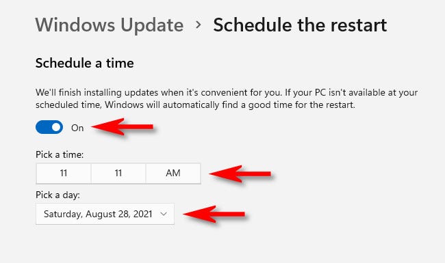 怎么在Windows 11上為Windows更新安排重新啟動？