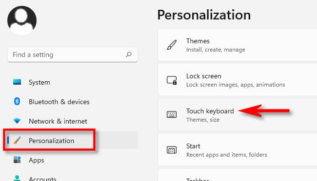 怎么在Windows11上更改觸摸鍵盤主題？