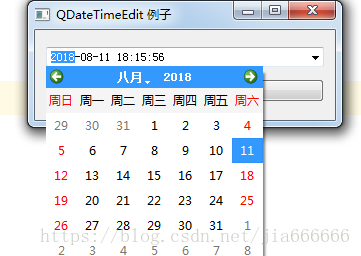 python GUI庫圖形界面開發(fā)之PyQt5日期時間控件QDateTimeEdit詳細使用方法與實例