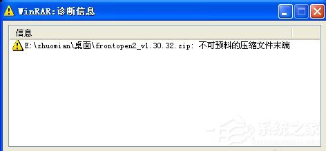 WinXP解壓文件提示不可預(yù)料的壓縮文件末端怎么辦？