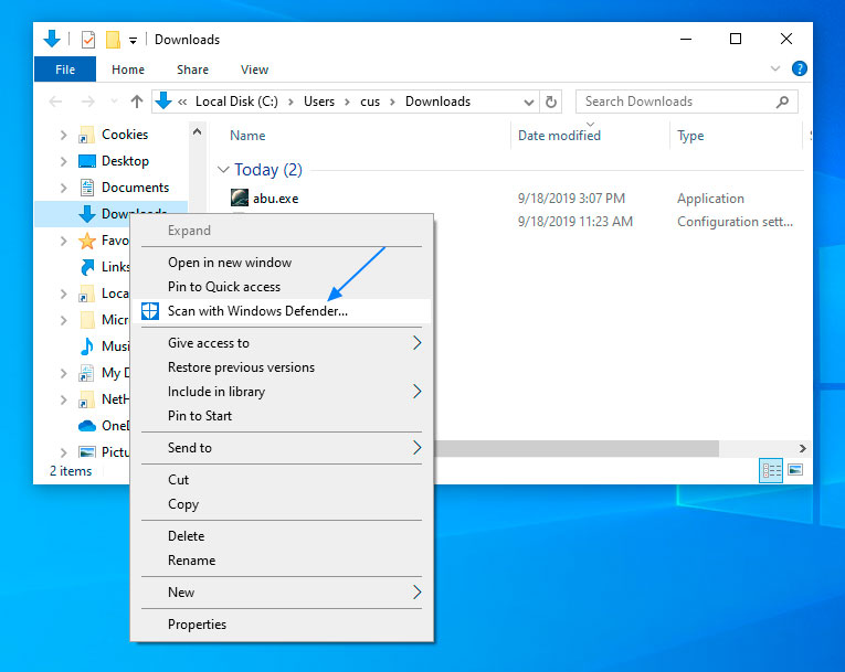 Win10怎么使用Windows Defender掃描文件夾中的惡意軟件？
