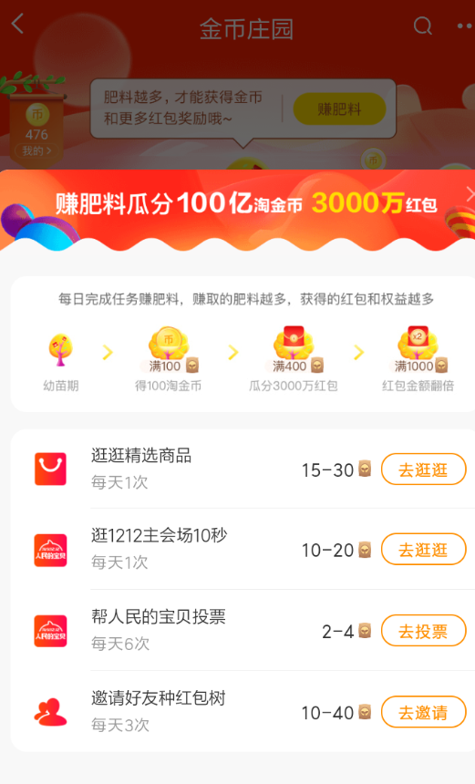 淘寶雙12金幣莊園瓜分紅包玩法是什么？金幣莊園瓜分紅包活動攻略介紹！
