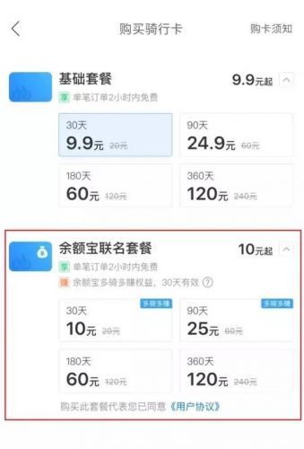 余額寶【聯(lián)名套餐】和基礎(chǔ)套餐對比分析