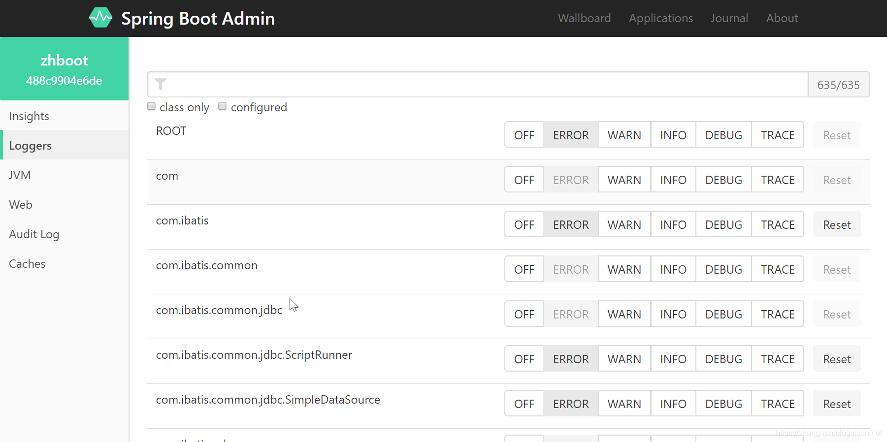 Spring Boot Admin 動態(tài)修改日志級別的方法步驟