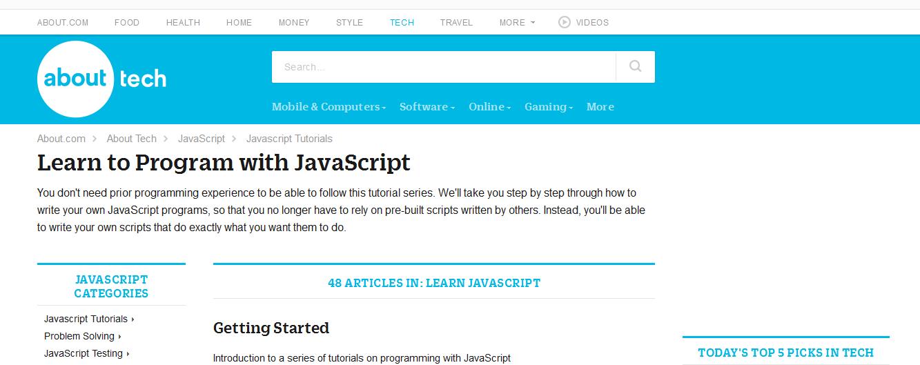 十大免費教程資源幫助新手快速學(xué)習(xí)JavaScript