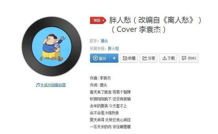 抖音夏天來得太快它喪心病狂是什么歌？抖音胖人愁在線試聽