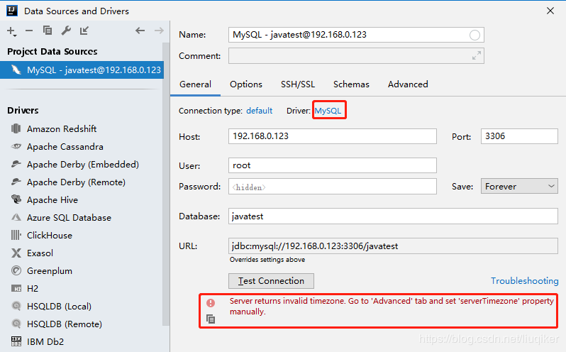 IDEA連接mysql又報(bào)錯(cuò)！Server returns invalid timezone. Go to tab and set serverTimezone  prope的問(wèn)題