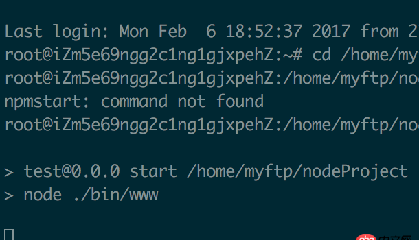 node.js - 終端 遠程連接服務器，終端關閉后，服務器無法運行