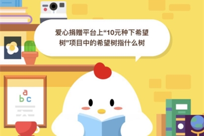 愛心捐贈平臺上10元種下希望樹項目中的希望樹指什么樹？