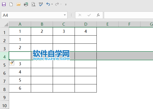 excel2019怎么插入工作表行？