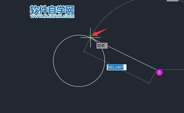 CAD中怎么找切點(diǎn)