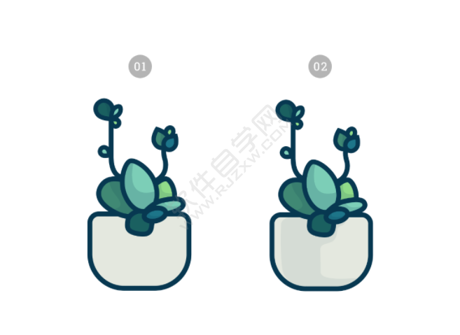 ai怎么畫(huà)多肉植物插畫(huà)