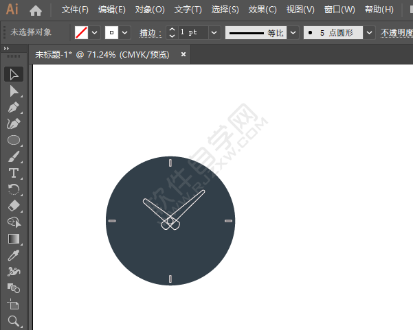 ai畫時鐘矢量圖標(biāo)的方法