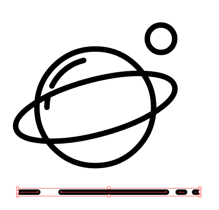 AI怎么繪制萌萌噠MBE風(fēng)格的星球圖標(biāo)