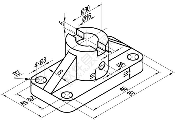 solidworks倒圓、切除與筋繪制實(shí)體