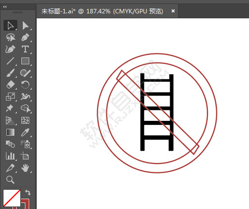ai畫禁止架梯的標(biāo)識(shí)