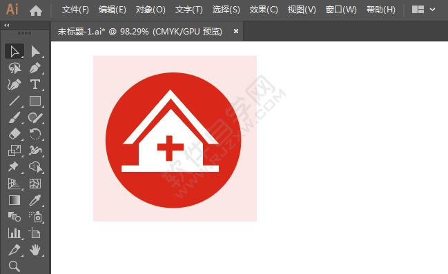 ai畫醫(yī)科大學(xué)標識的方法