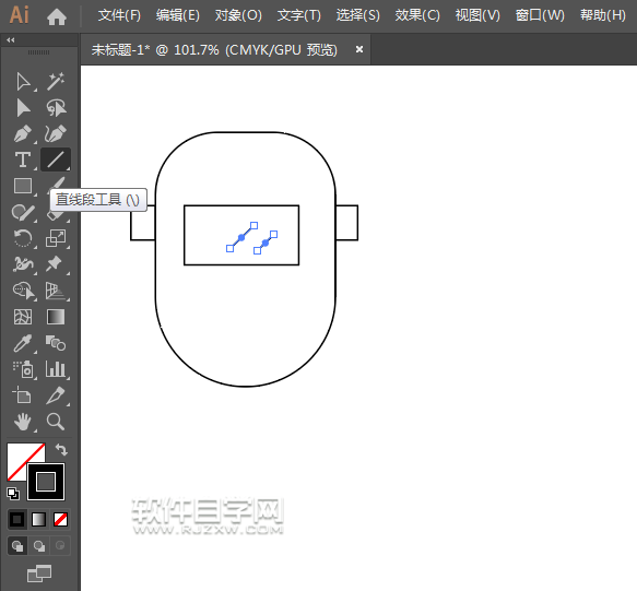 ai怎么設(shè)計(jì)電焊面具圖標(biāo)