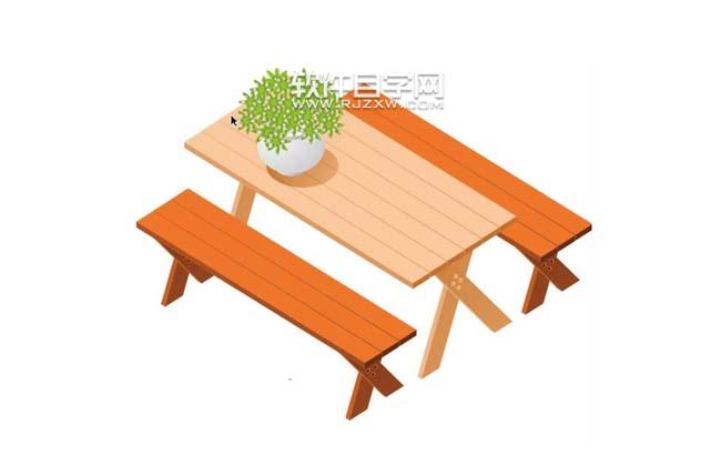 AI中怎么畫(huà)餐桌椅效果圖