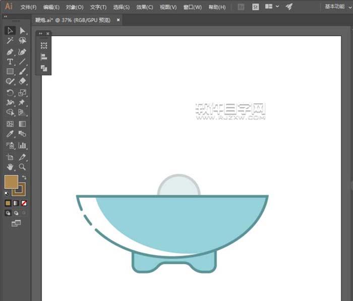AI怎么畫一碗湯圓簡(jiǎn)筆畫