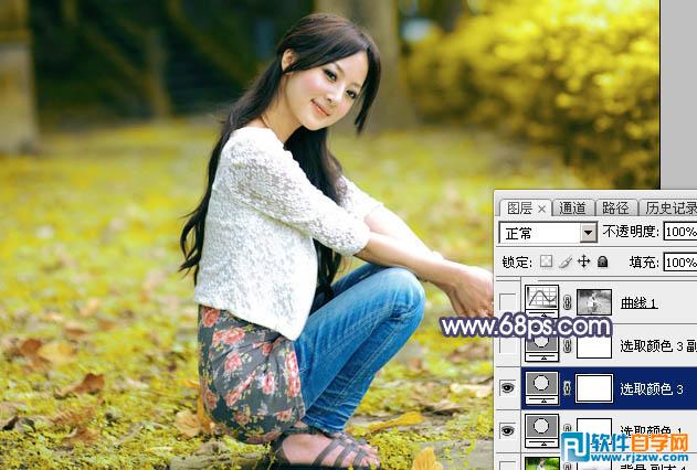 教你用PS給廈大?；ㄕ{些秋季淡黃色